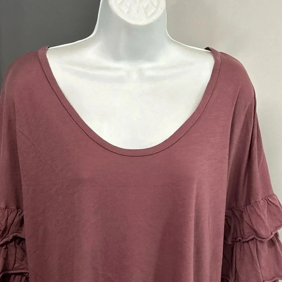 Women's Medium Popover Cropped Top Stretch Tiered Boho Fairycore Grunge - Picture 5 of 13